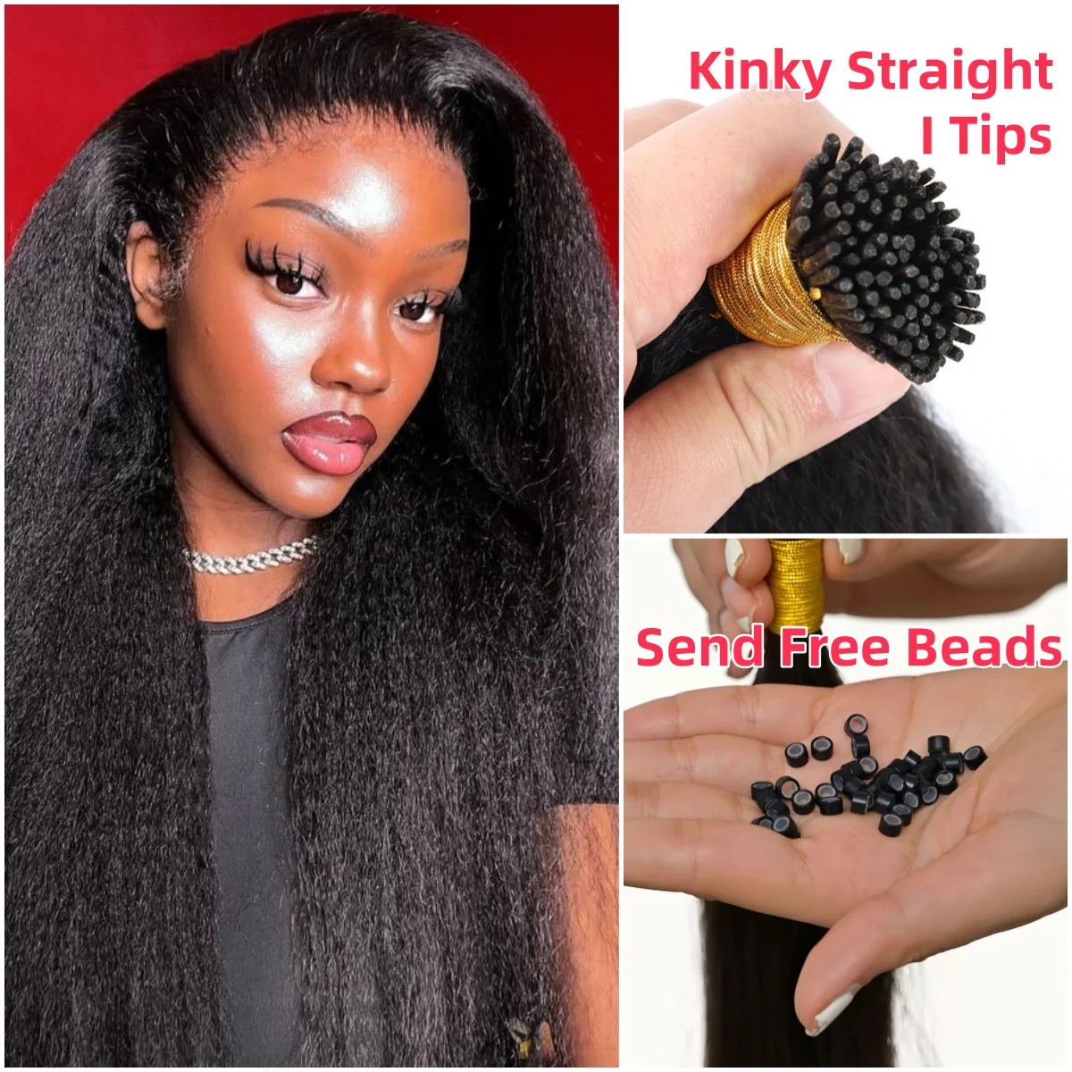 

I Tip Kinky Straight Extensions Оригинальные человеческие волосы для женщин Вьющиеся пучки человеческих волос 30 дюймов Бразильское наращивание волос Remy