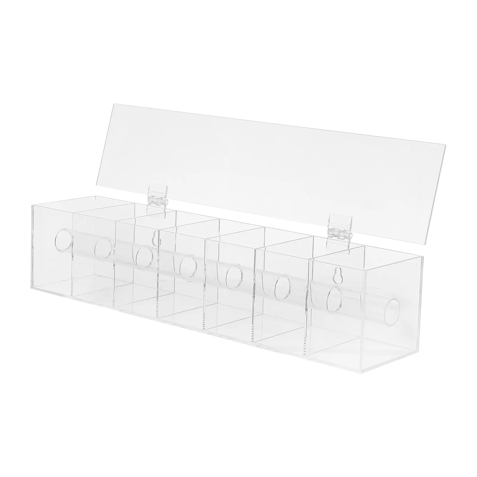 Acrylic Label Dispenser Wall Mount Clear Organizer Box Food Rotation Date Sticker Roll Holder Tags Storage Caddy for Restaurant
