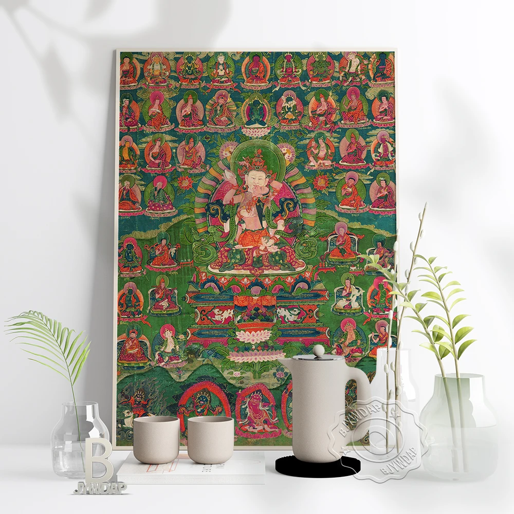 Buddha Thangka Hai Sheng Kong Canvas Painting Vintage Pictures Print Art Poster Religion Wall Stickers Home Decor