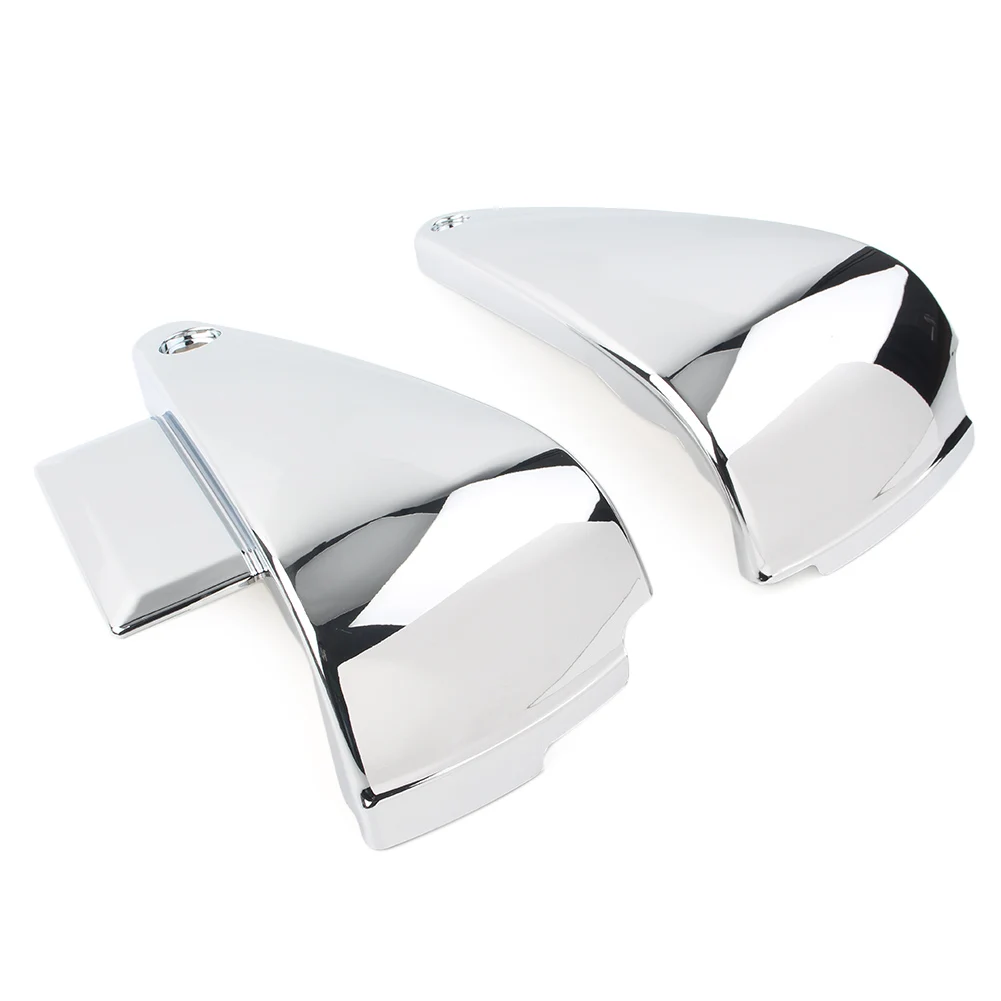 Chrome Motorcycle Battery Side Fairing Cover Left+Right 2Pcs For Kawasaki Vulcan 400 VN400 1995-2004 For VN800 95-2006