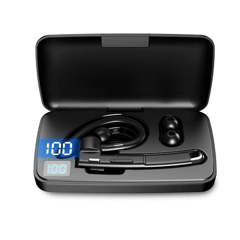 Rotatable Bluetooth Earphone Screen Display Bluetooth Business Headset Noise Reduction in-ear Wireless Headphones Business