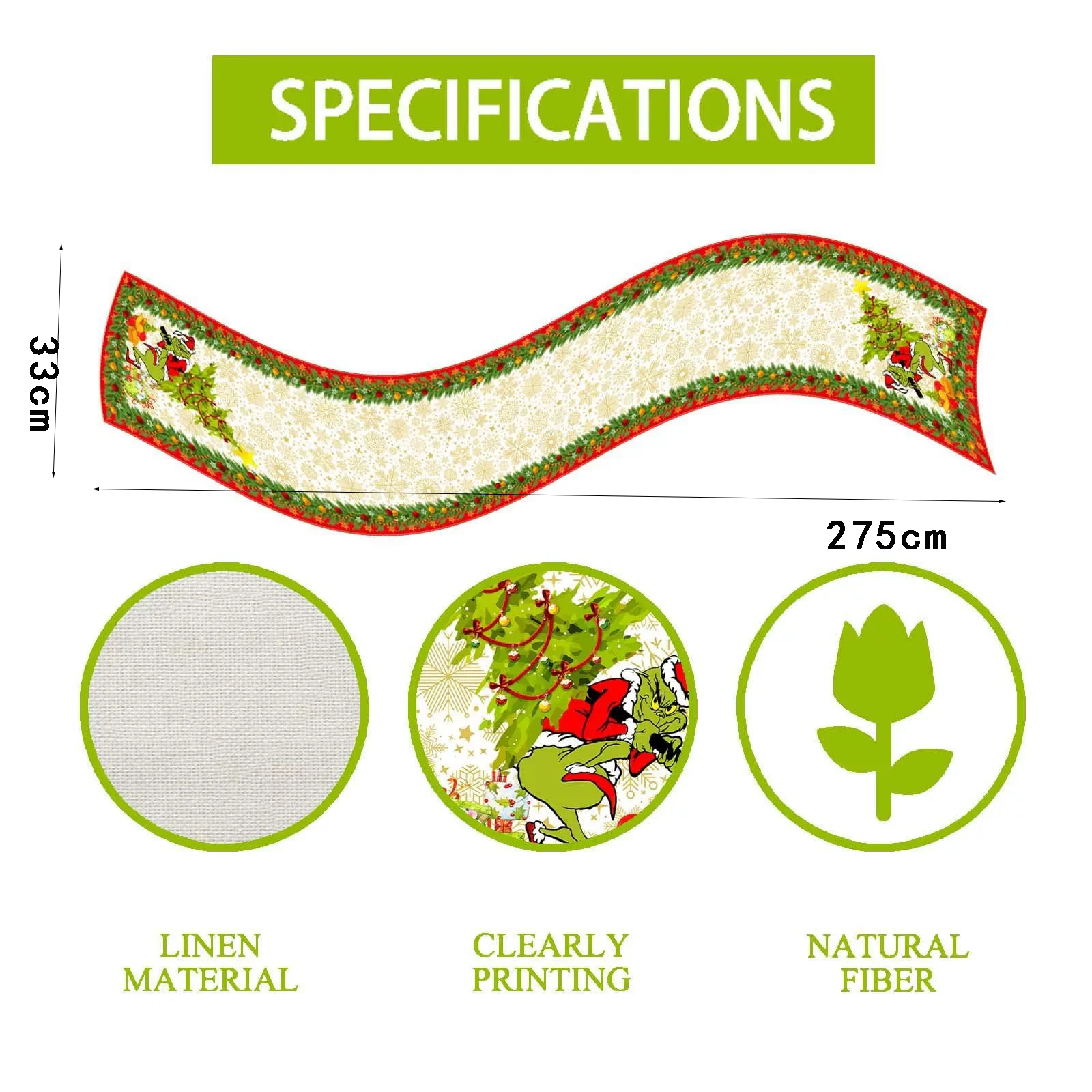 Navidad Decorations Para El Hogar lin vert chemin de Table de noël joyeux nappe noël Table de vacances