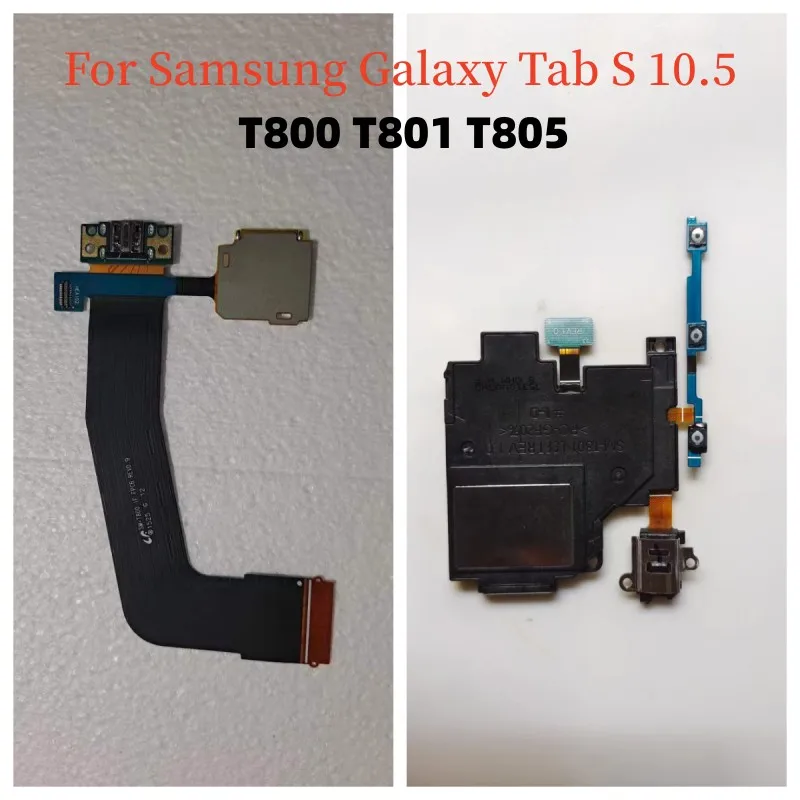 For Samsung Galaxy Tab S 10.5 SM-T800 T800 T801 T805 Micro USB Charge Charging Port Dock Cable Power Button Switch Volume Button