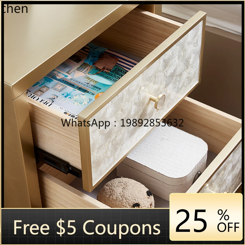 CB1   natural shell bedside modern simple home light luxury bedroom bedside table