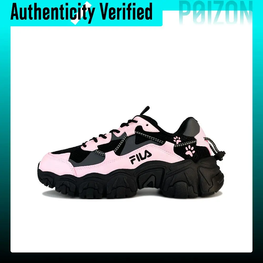 FILA Fluid Pink Paw Cool Cat, Shimmery Cat Cushioning Low top Chunky Sneakers Unisex Romantic Pink 1JM02570H-001(Team79-)