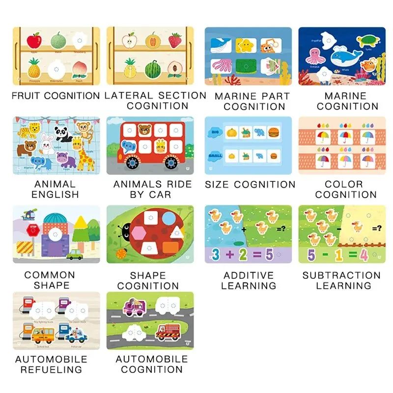 1pc illumination Busy Book Paper Pasting Book Operation Board Baby Learning libri illustrati silenziosi per bambini