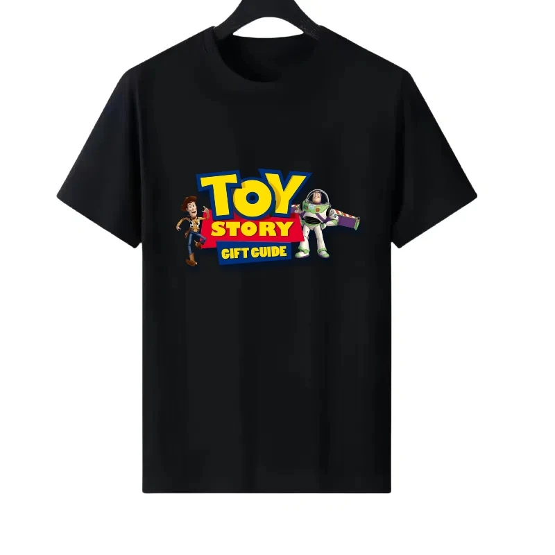 

Disney Toy Story Pattern Woman Print Round Neck Parent-child Clothing Tops Ladies Cheap Short Sleeves T-Shirt Men Sweatshirts