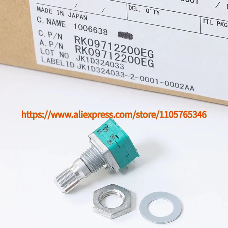 3pcs RK097G 100% Original ALPS Precision Dual Potentiometer 50KA 100KA Handle Length 15mm Flower Shaft