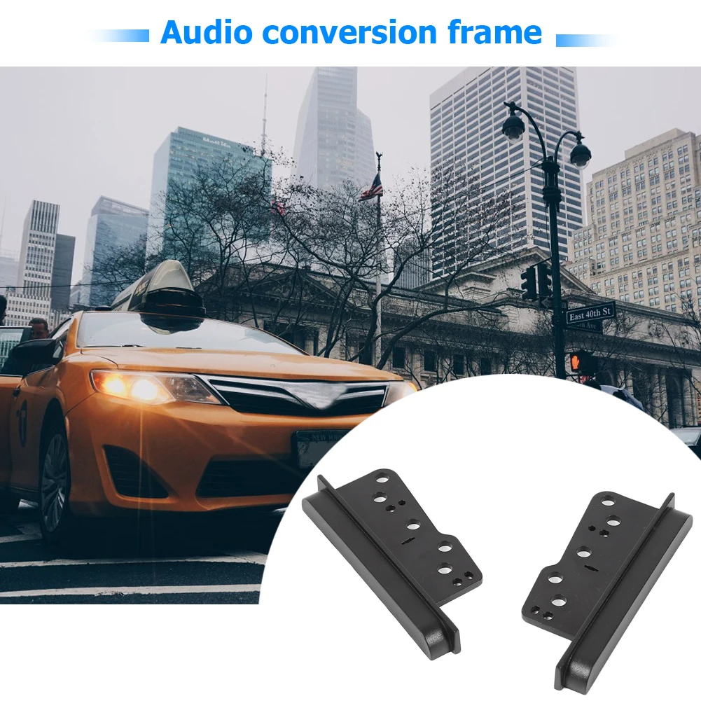 2pcs Car Stereo Audio Fascia Frame Left Right Dash Stereo Radio Audio Frame Panel Auto Accessories for Toyota 4Runner 2003-2009