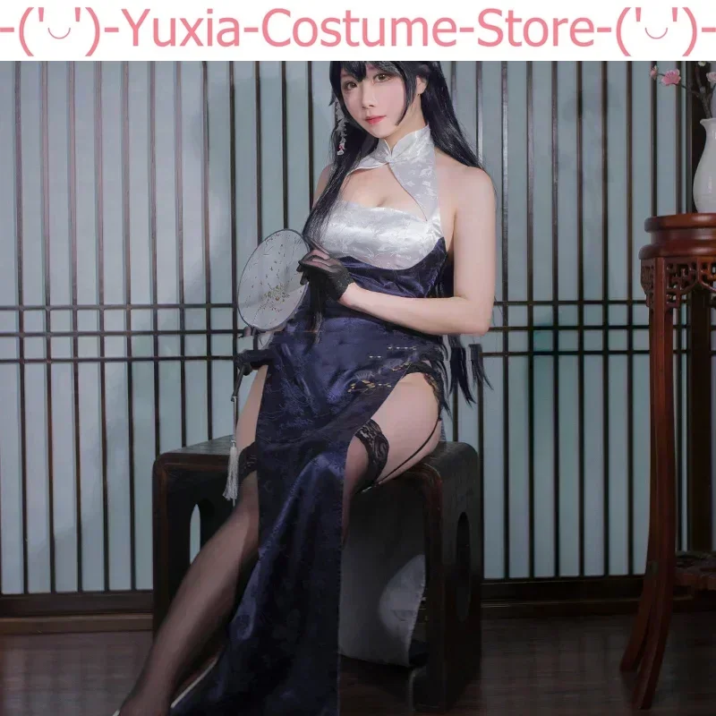 

Game Azur Lane IJN Azuma Cheongsam Sakura Empire Cosplay Costume Women Sexy Dress Chinese Deluxe Suit Halloween Party Uniforms