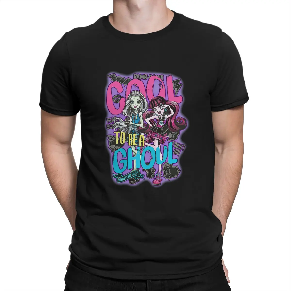 CORE COOL TO BE A GHOUL T Shirt Men Vintage T-Shirt Crew Neck Monster High Tees Short Sleeve Tops Party