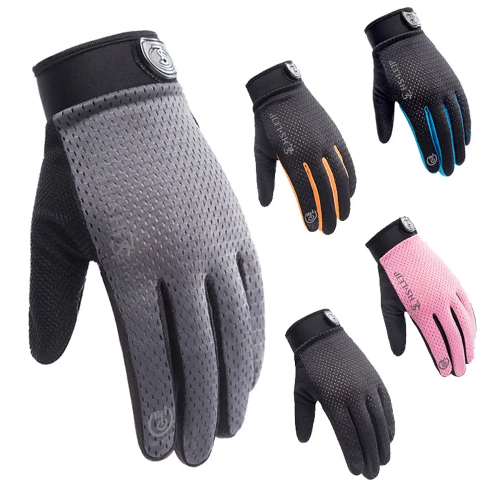 Mesh Bike Gloves Full Finger Summer Men Women\'s Cycling Gloves Long Mtb Touchscreen Breathable Racing Bike Gloves Accessories