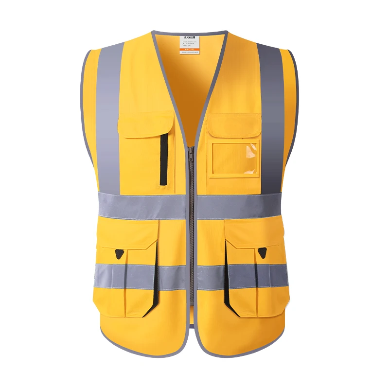 Men Woman High visibility safety vest work vest workwear safety red reflective vest construction vest