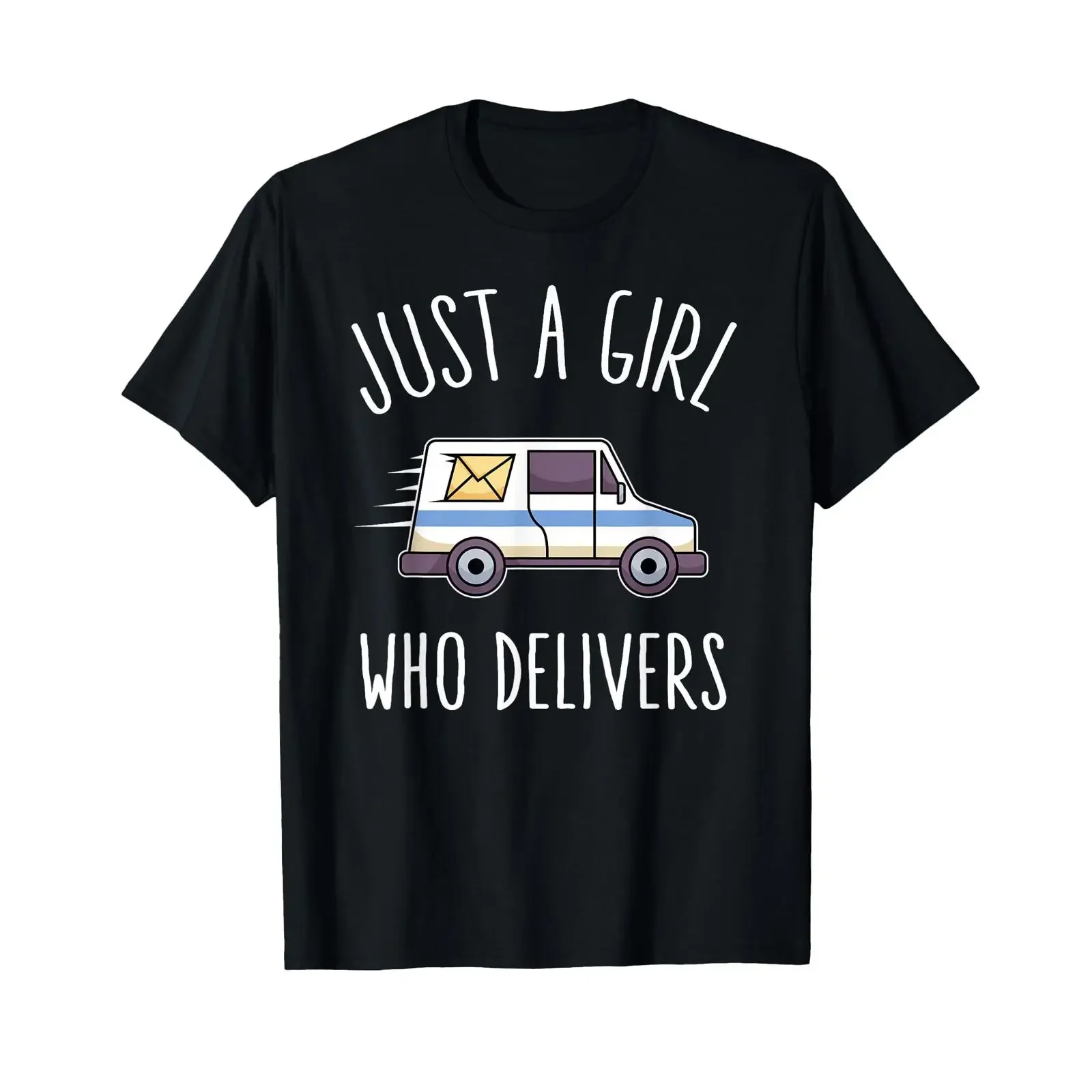 Postfrau sagt: „Ich liefere Post.“ T-Shirt für Postbotenmädchen, Vintage-Waschung, atmungsaktiv, lässig, leicht vielseitig.
