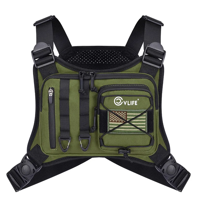 

Hunting Chest Pack for Men Lightweight Anti-theft EDC Chest Bag, Adjustable Running Vest Bag for Outdoor Hiking