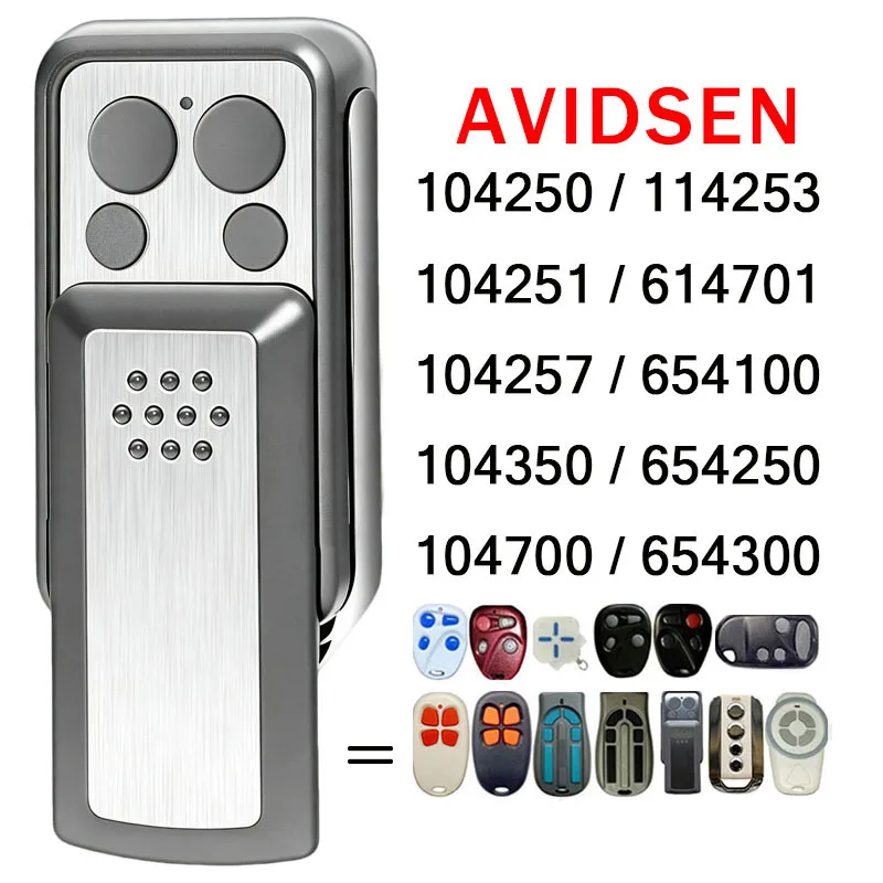 AVIDSEN 114253 Remote Control 104257 104700 104350 104251 104250 654300 654250 654100 614701 Garage Remote Control 433.92MHz