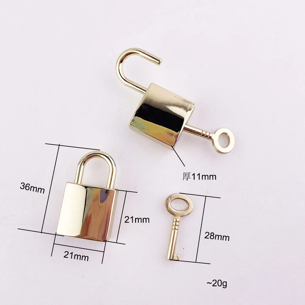 10Pcs Square Metal Clasp Turn Lock Smooth Twist Key Locks DIY Handbag Purse Closure Bag Parts Leather Hardware Accessories