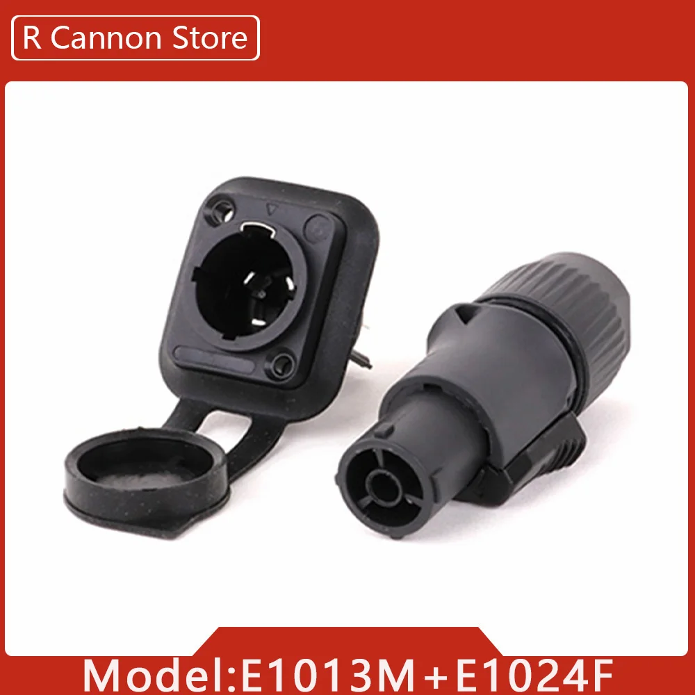 10 stks 3 Pins In/Uitgang Waterdichte Vergrendeling Powercon Stekker Vrouwelijke Chassis Draad Kabel Connectors PA66 Materiaal IP65 Grade