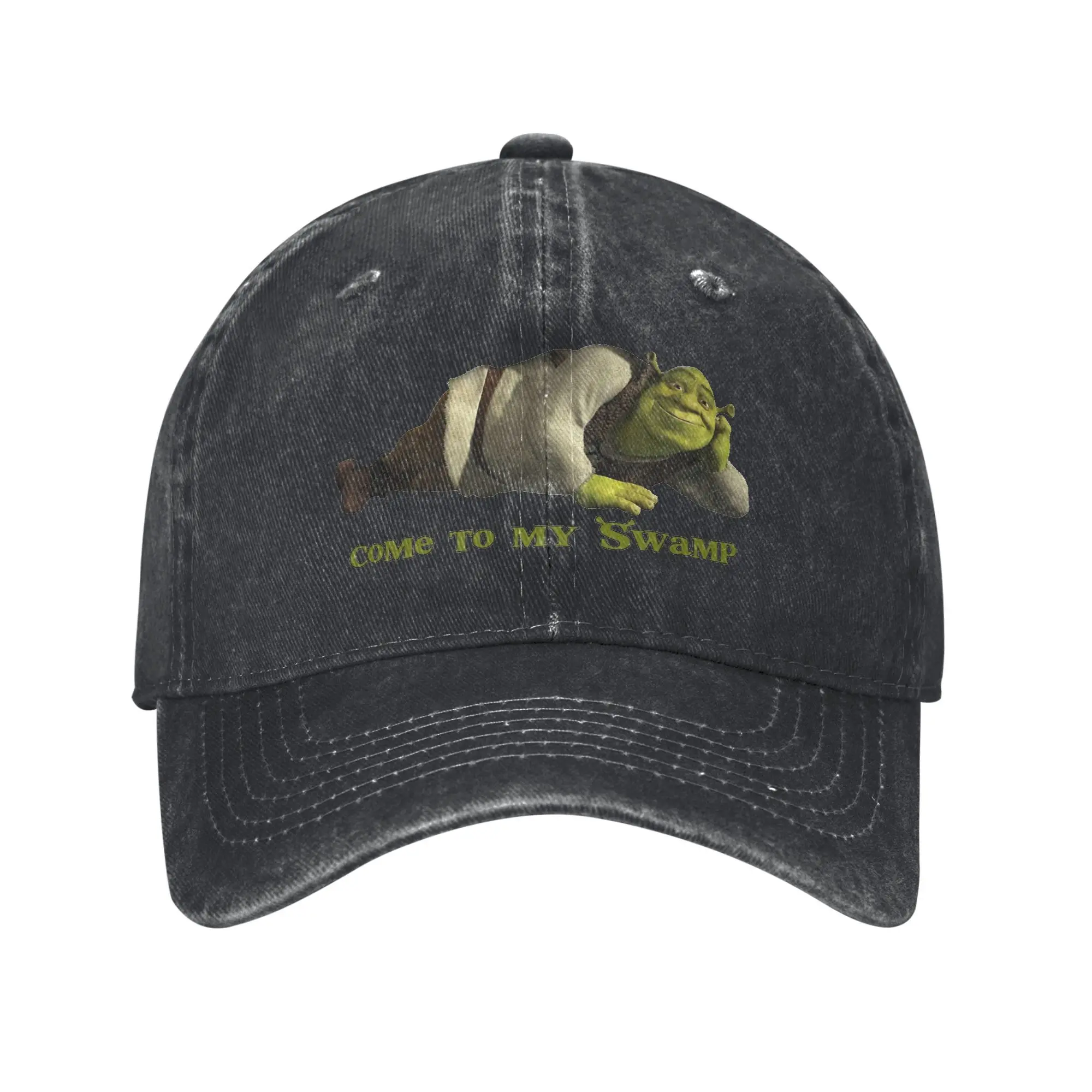 

Casual Shrek Baseball Caps Men Women Distressed Washed Sun Cap Shreks Cartoon Outdoor Summer Travel Unstructured Soft Caps Hat
