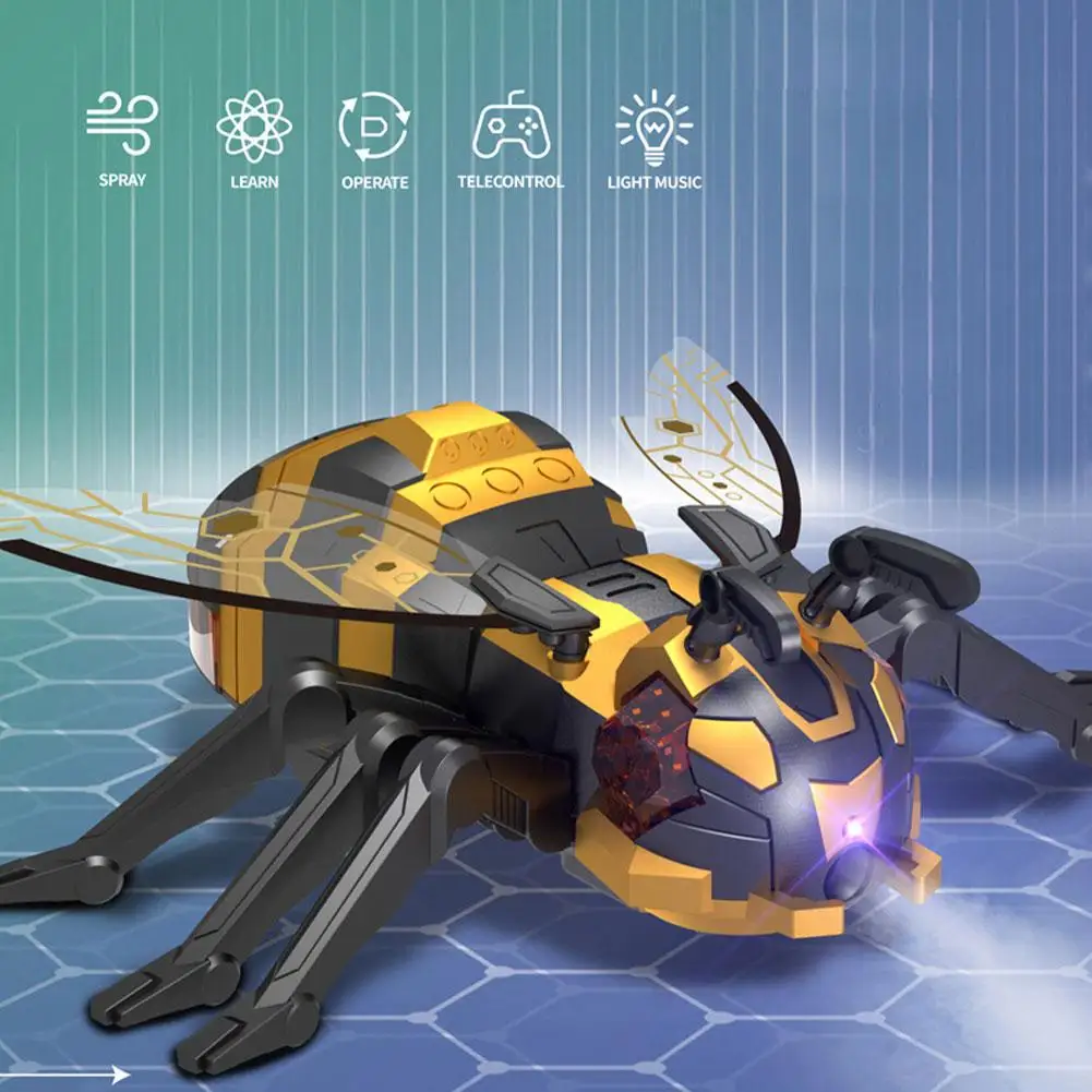 

Игрушка-паук и пчела с дистанционным управлением, игрушка-паук, радиоуправляемый робот-паук, игрушки-пауки с распылителем/светкой/музыка, подарки, игрушка