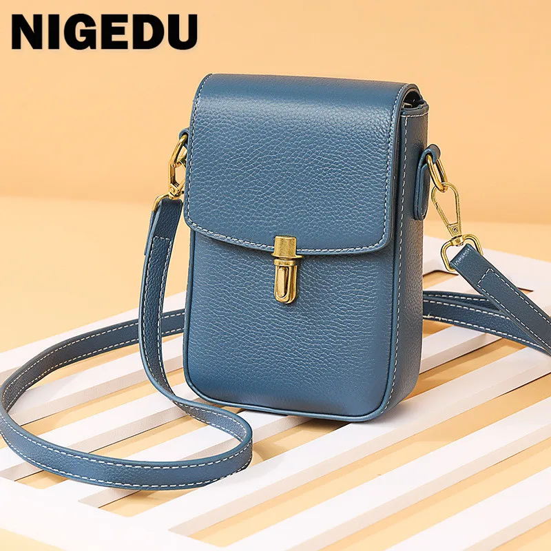 

Vintage genuine leather Women Flap Crossbody Bags Simple Shoulder Side Bag small Lady Luxury Handbags phone Wallet bolsa purses