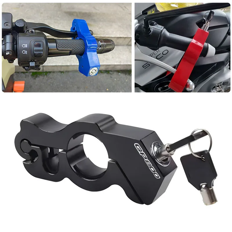 

For GILERA GP800 GP 800 Motorcycle Handlebar Lock Handlebar Brake Handle Solid Lock Imitating Steal Lock Pull Rod Anti Theft