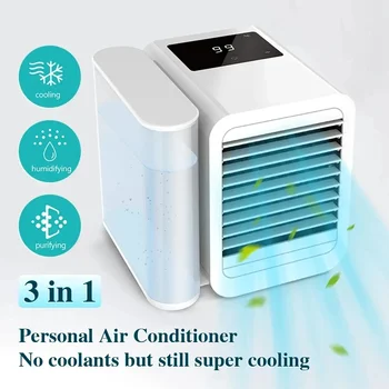 샤오미 휴대용 미니 에어컨, USB 쿨러, 선풍기 1000ml 물 탱크 냉각 가습기, 사무실 가정용 모바일 컨디셔너