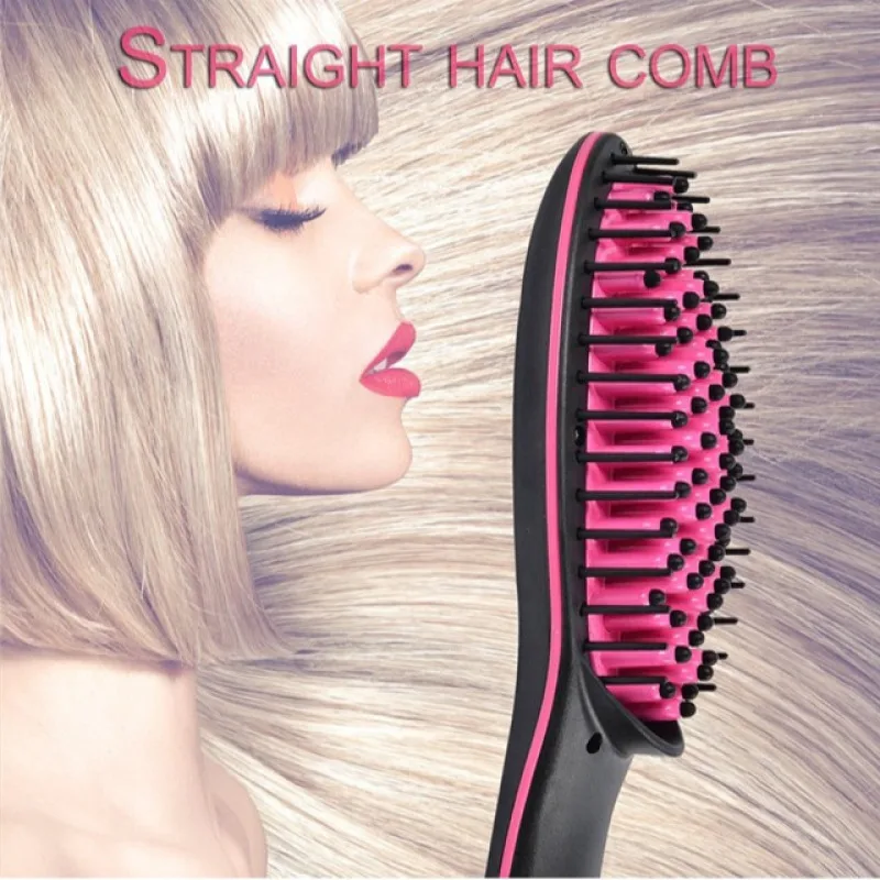 Professional Comb Hair Straightener Styling Brush Irons Straightening Hair brush Electric Curler Styling Combs EU US Plug