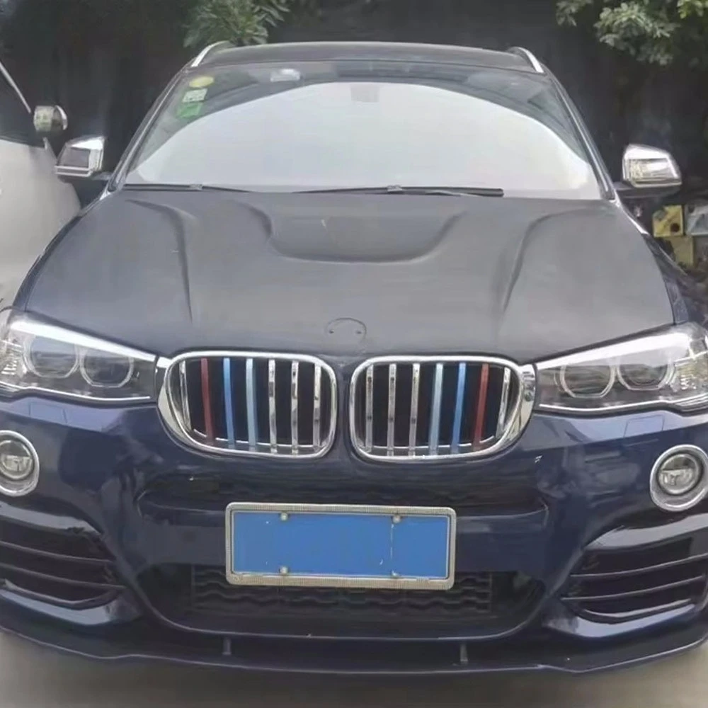 

Подходит для BMW X3 F25 X4 F26 HARMAN, крышка из настоящего углеродного волокна, крышка двигателя 2011-2017