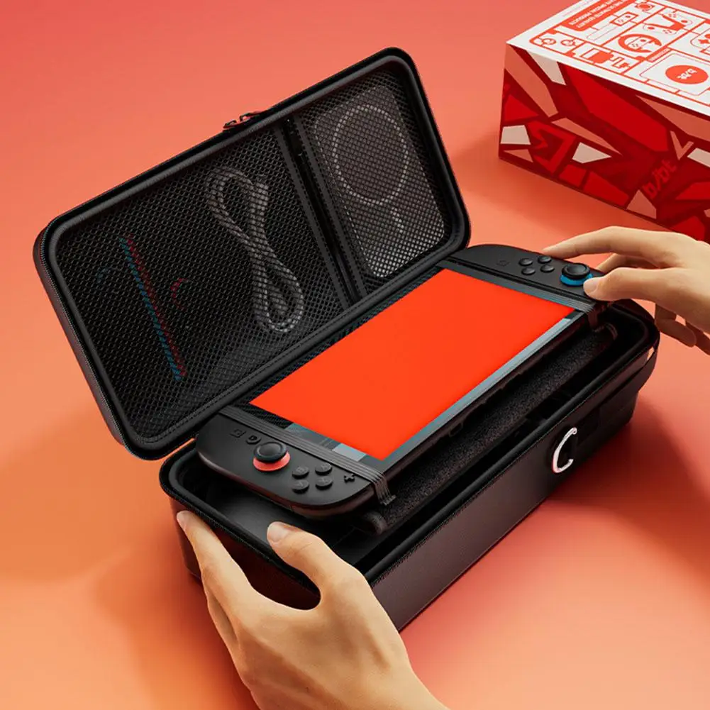 For NS Switch 2 Handheld Storage Bag Drop-Proof Large Capacity Carrying Hard Case Built-in Bracket For Switch 2 Game Accessories