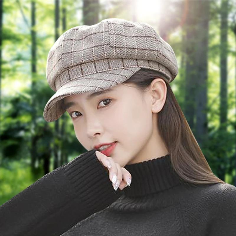 2021 New Beret Ladies Outdoor Street Fashion Retro Octagonal Hat Summer Seaside Beach Breathable Fisherman Hats