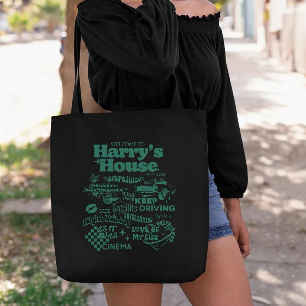 Vintage Love on Tour Tote Bag Harrys House Inspired Women Handbag As It Was Retro TPWK Travle Bag Hipster Trendy Women Tote Bags