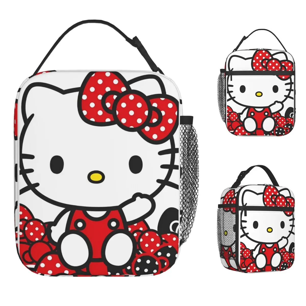 

Изолированные сумки для обеда Hello Kitty, герметичный контейнер для еды, сумка-холодильник, ланч-бокс, сумка-тоут, школьные сумки для еды на открытом воздухе