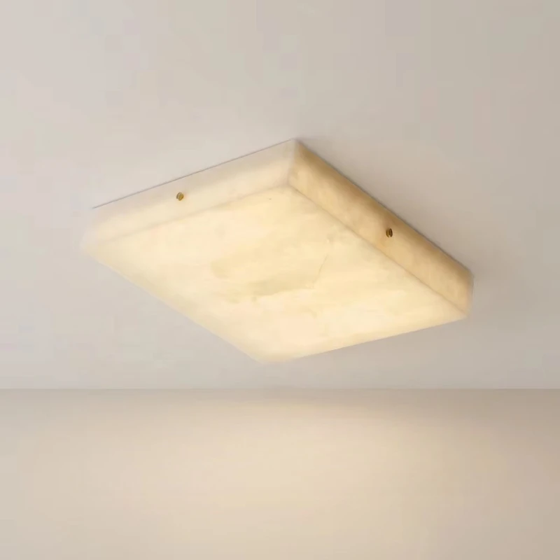 Natural translucent panel rectangular marble recessed, ceiling lamp
