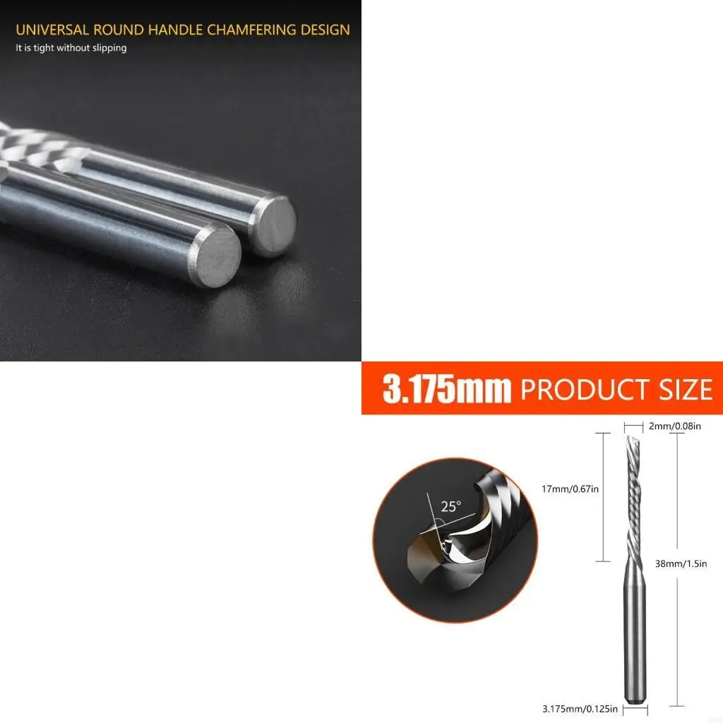 

20 шт. прецизионные твердосплавные фрезерные инструменты с диаметром хвостовика 1/8 дюйма, фрезы, оптимизированные для удаления