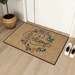 Alfombrilla de terciopelo de cristal para puerta de baño, alfombrilla antideslizante, absorbente y lavable a máquina para balcón