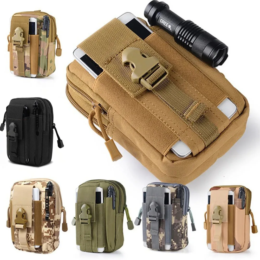 Tactical Waist Bag EDC Pouch Outdoor Fanny Pack Utility Belt Bag Multi Pocket Tool Organizer Pouch for Hiking Camping