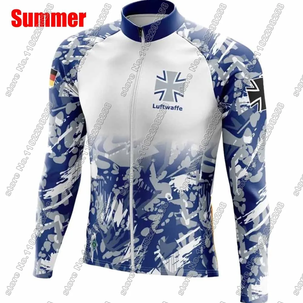 2024 Germany Cycling Jersey For Men Winter Long Sleeve Team Deutschland Clothing Road Bike Shirts Bicycle Tops MTB Uniform Ropa