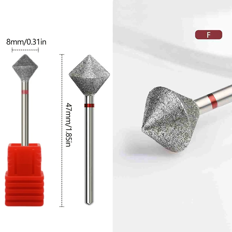 1/2/3/5 Stück Diamant-Nagelbohrer, französischer Maniküre-Pediküre-Nagelhautschneider, geruchsneutrales Nagelkunst-Zubehör – Detail 4