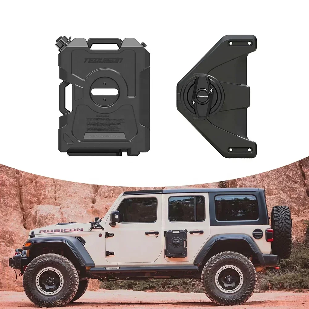 9L Off-road Door Jerrycan Fuel Door Hinge Mount Bracket 2.5 Gallon for Jeep Wrangler JK JL 4XE Gladiator JT 4x4 Accessories