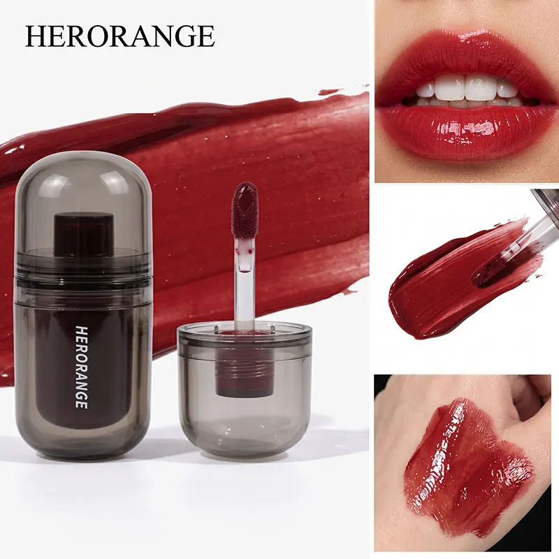 Herorange Glänzender Lipgloss Feuchtigkeitsspendend Volumen-Gebend Nicht Klebrig Langanhaltend Transferfest für Gelben Hautton Preisgünstig