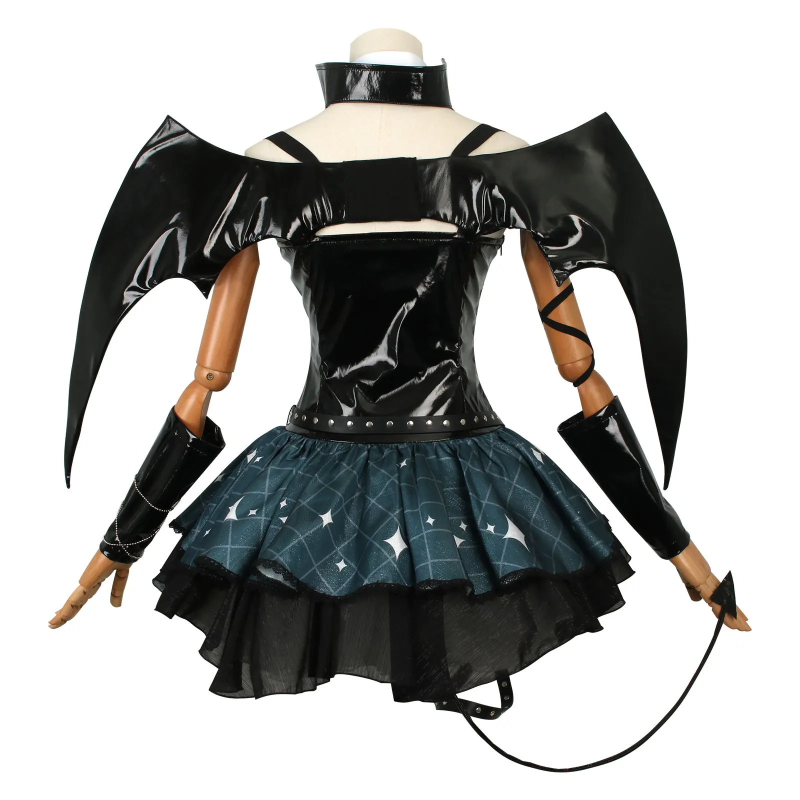 Anime Demon Miku Cosplay Costumes Women Sexy Dress Wings Suit Miku Cute Devil Uniform With Tail Halloween Carnival Party Clothes