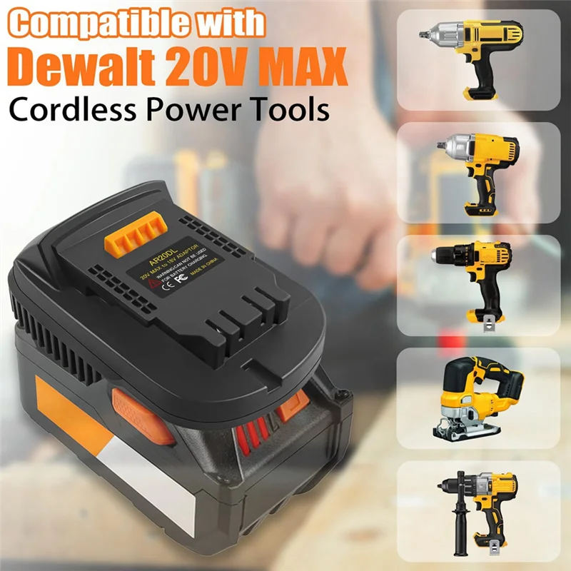 

A55F-AR20DL Adapter For Ridgid AEG 18V Battery To For 20V MAX XR Cordless Tools Use For Ridgid 18V Platform Batteries