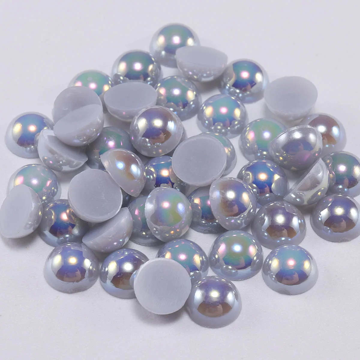 50-500Pcs 2-14mm AB Colors Half Round Flatback Plastic Beads Imitation Pearl Loose Spacer Beads for DIY Jewelry Making Supplies