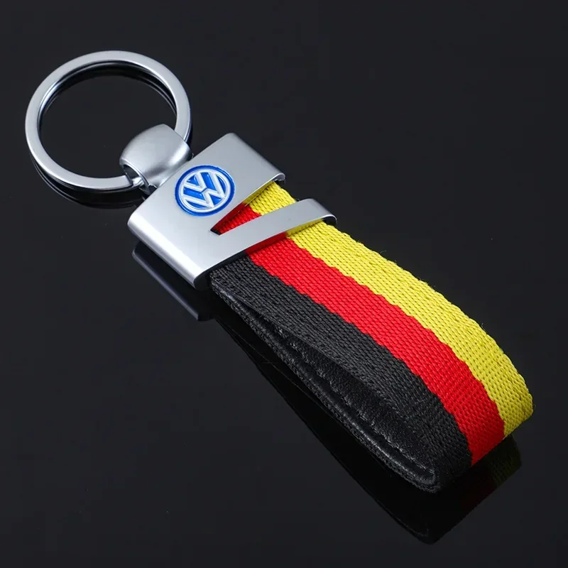 

2026 Hot For VW VOLKSWAGEN Nylon Car Logo Keychain for Volkswagen Touareg Passat Beetle Sharan Tiguan Caddy Jetta Golf MK5 Magot