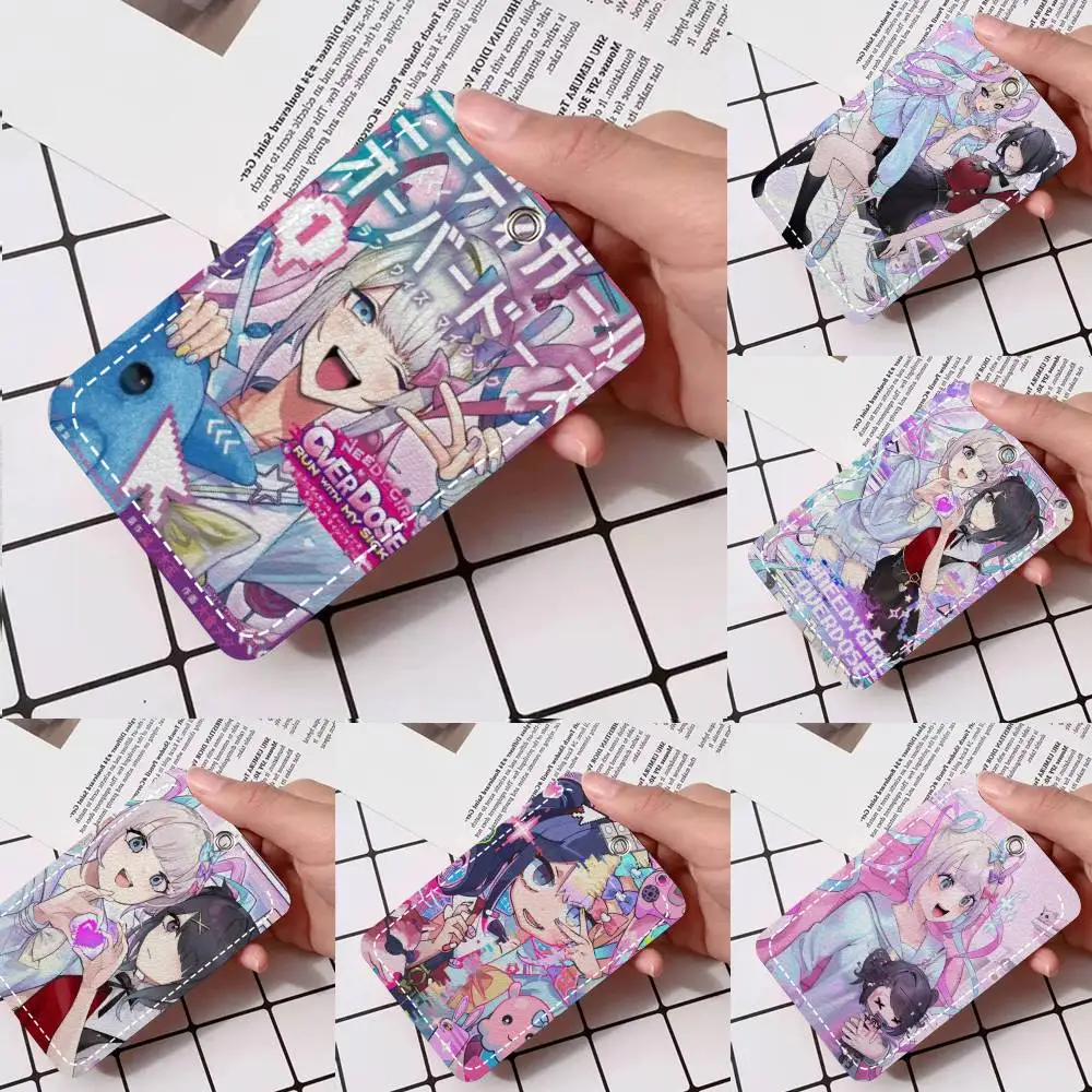 

Кожаный чехол-ключница для карт Needy Girl Overdose Game Whitepaper с брелоком и кольцом для ключей