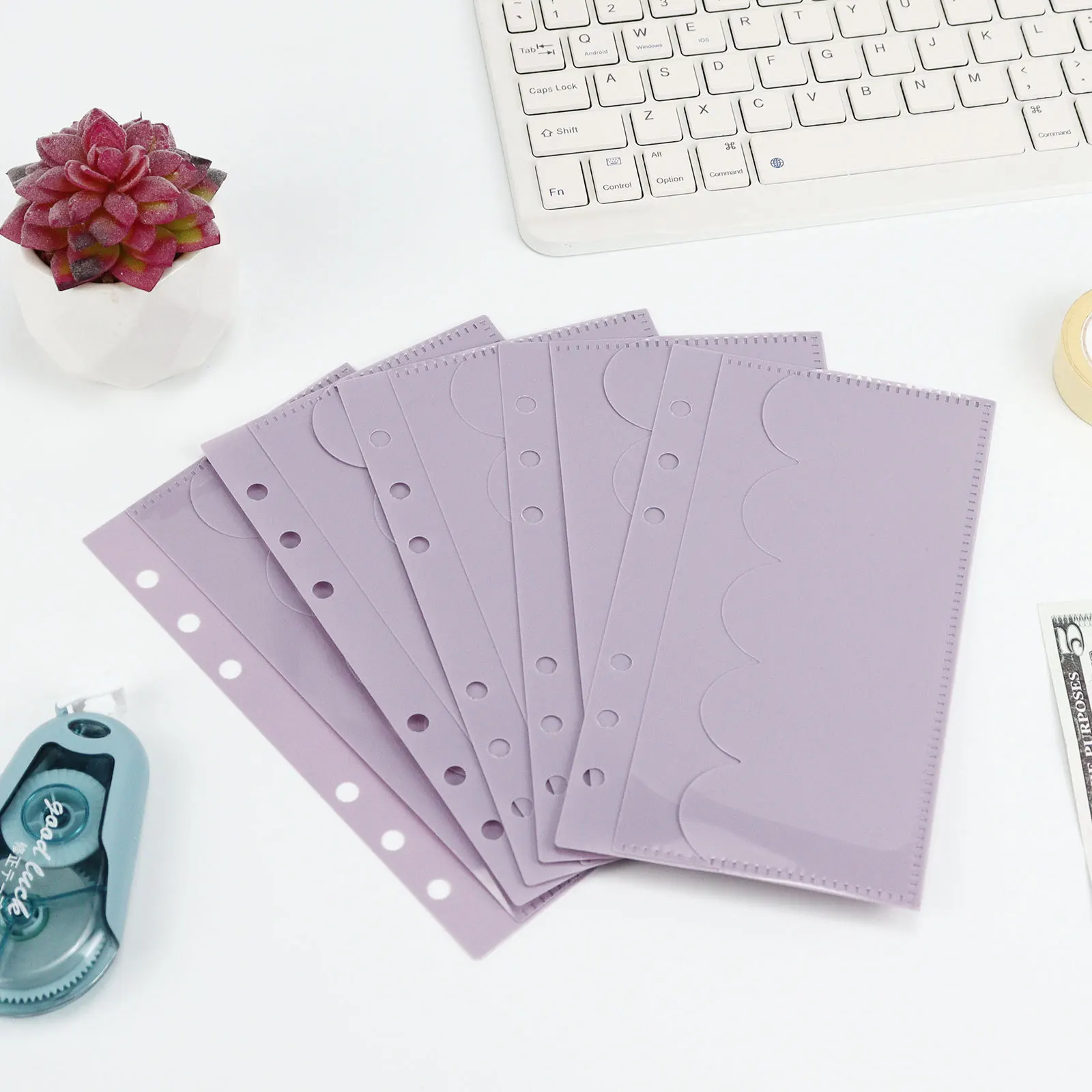 A6 Purple Watercolor Separator Paper Index Page Classification Separator Page Notebook Loose-leaf Book Partition Accessories