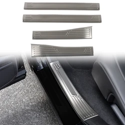 For Honda CRV CR-V 2023 2024 Car Accessories Stainless Steel Silver Black Inner&Outlet Door Scuff Plate Threshold Cover 4pcs