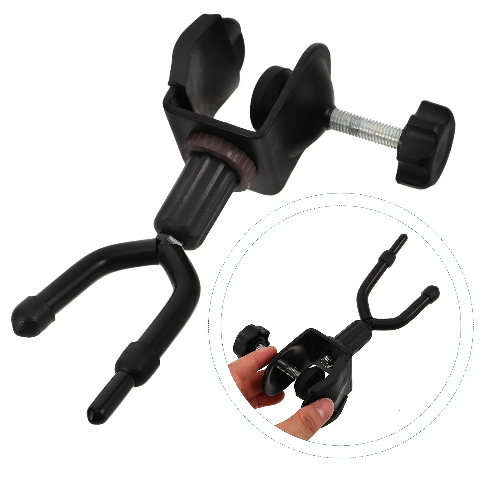 Violin Music Stand Hanger Compact Clip-on Hook Soft Protection Violin Holder Small Instrument Accessories for Practice