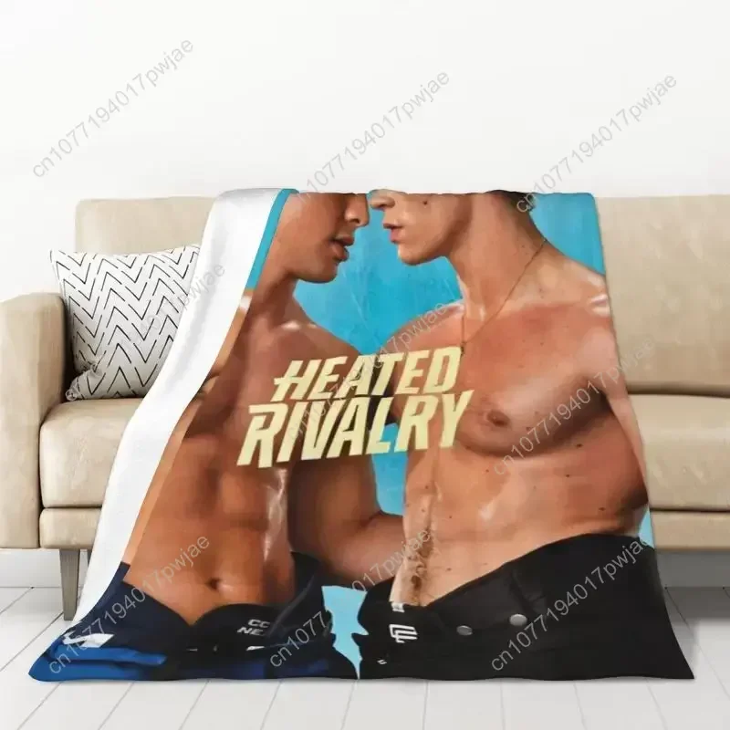 Flannel Cozy Heated Rivalry Poster Print Throw Blanket - Soft Flannel Throw for Home, Camping, Gift for Fans, Flannel Cozy Blank